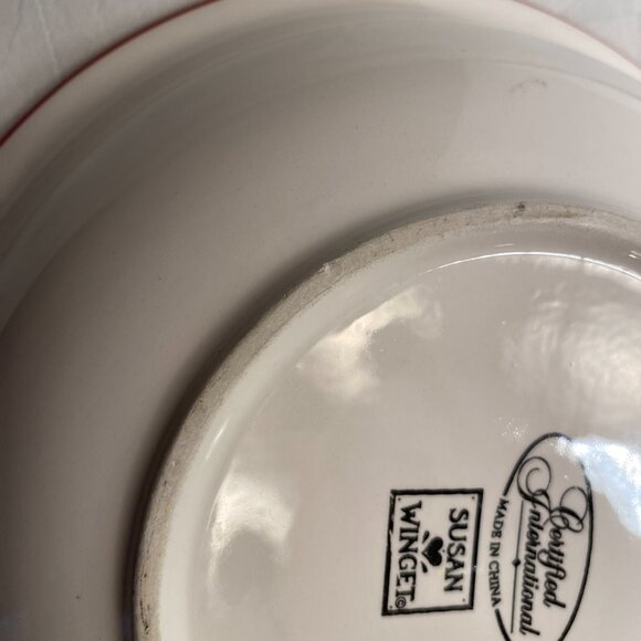 2 CERTIFIED INTERNATIONAL Susan Winget Sunrise Rooster salad plates 8.5” - Picture 5 of 7